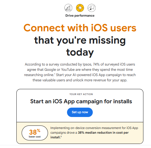 FuturisticLion's tweet photo. Unlock your revenue on iOS by reaching Google Search and YouTube audience, these valuable users will drive major In-app action and conversion from your app. 

According to a survey conducted by Ipsos, 74% of surveyed iOS users agree that Google or YouTube are where they spend the most time researching online.

I drive 3X revenue for my client for iOS app using the Google UAC ads 

#Googleads #iOS #applesearchads #appmarketing #mobilemarketing