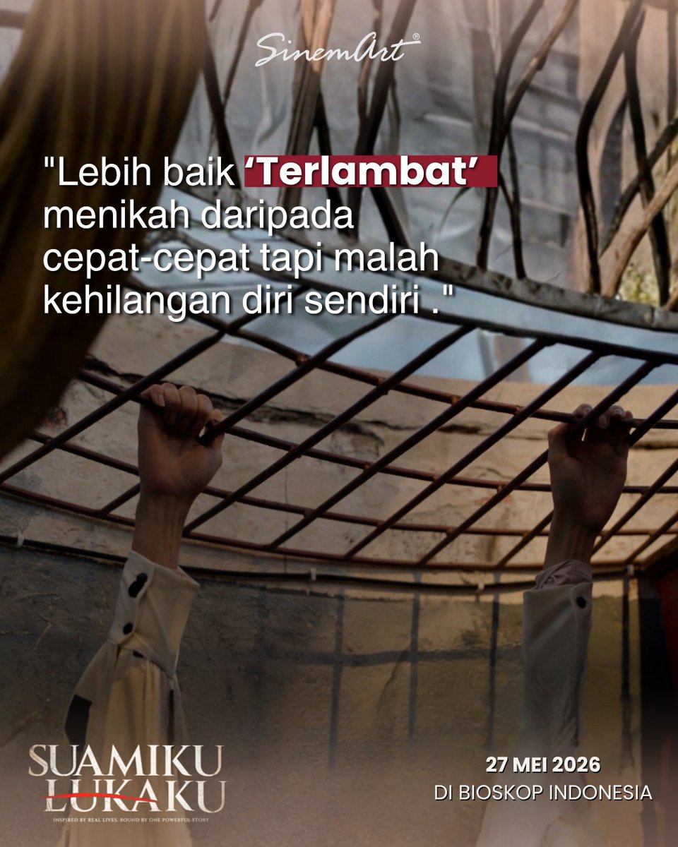 catatansaniaptr's tweet photo. Banyak yang bilang ‘jangan kelamaan’
tapi jarang ada yang bilang ‘pastikan kamu gak kehilangan diri sendiri.
Setuju gak?

#SuamikuLukaku #Memecahkankesunyian #FilmSedih #BikinNangis #WajibNonton https://t.co/loNNoNocM4