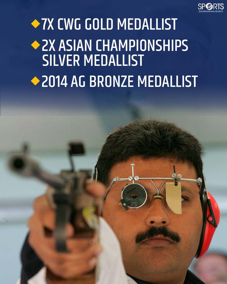 ddsportschannel's tweet image. Wishing a very Happy Birthday to Samaresh Jung 🥳

A name that brought glory with his precision and consistency—7 CWG gold medals, 2 Asian Championships silver medals, and a bronze at the 2014 Asian Games.

A true inspiration on and off the range!

#HappyBirthday #SamareshJung