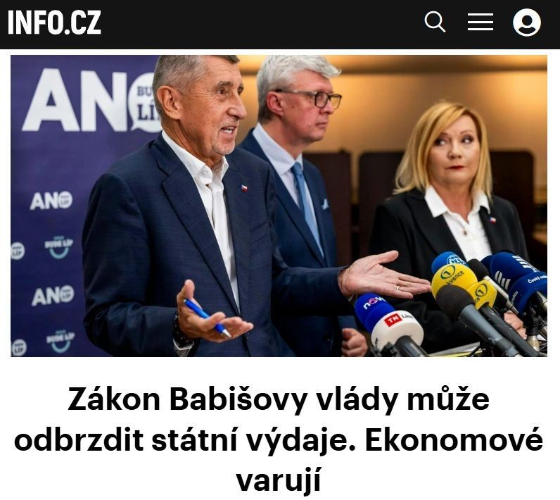 infocz_web's tweet photo. Zákon Babišovy vlády může odbrzdit státní výdaje. Ekonomové varují před rychlým růstem dluhu. 💸 
Komentář Vojtěcha Kristena 👉  https://t.co/s6PfIUOwGA

#statnivydaje #vlada #andrejbabis #dluh #rozpocet #finance #komentar #infocz https://t.co/3prNlMvQvB