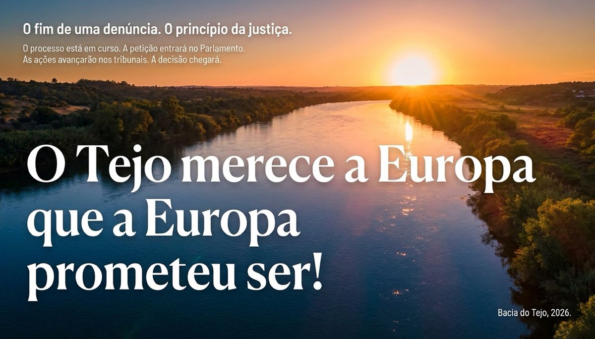 protejo's tweet photo. Nota Imprensa | 5 maio 2026 | proTEJO - Movimento pelo Tejo
https://t.co/283NjkTPd6
“proTEJO escala a luta pelo Tejo: responde à Comissão Europeia e à Provedora de Justiça, apresenta Petição ao Parlamento Europeu e prepara ação judicial para intervenção do Tribunal de Justiça UE” https://t.co/FJ5Qq9VEbM