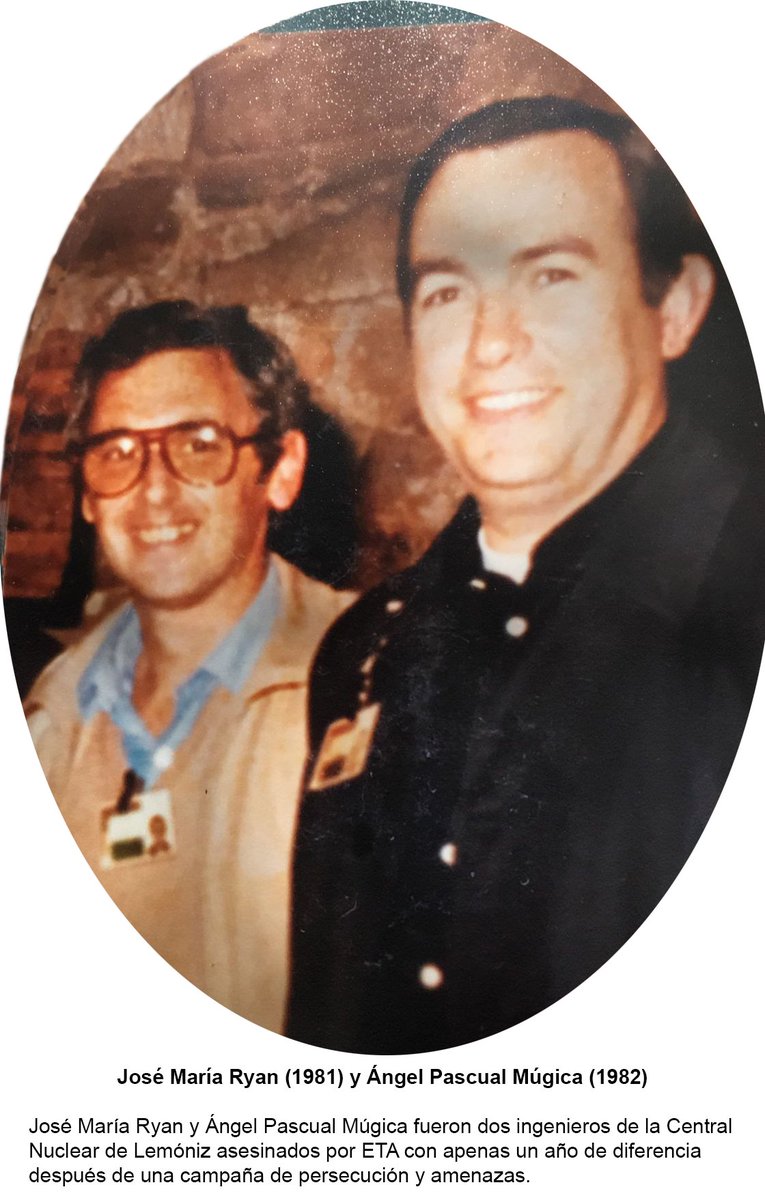 ConsuorF's tweet image. 1. Ángel era director de proyectos de la central nuclear de #Lemoniz, había sustituido en el cargo a José María Ryan secuestrado, torturado y asesinado por ETA 15 meses antes.

Fue un #heroe, porque sabía que lo iban a matar.
#Vivirsabiendoquetevanamatar
x.com/i/status/18874…