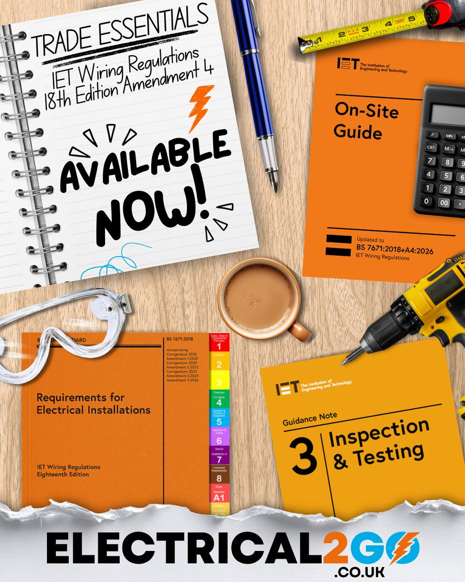 The2GoGroup's tweet photo. Well 'orange' you glad you checked in with us today at E2GO! 🍊

The NEW IET wiring regulations BS 7671 books are available to order today - head over to our website and get your hands on your copy 📖

#iet #wiring #regulations #7671 #ordernow https://t.co/1E1NJgDtNR