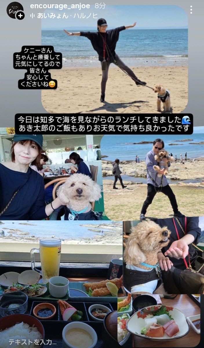 Encourage_Anjo's tweet photo. 昨夜は大学生からの友人たちと焼肉🍖
そして
今日のランチは家族で知多に行ってきました🐶

GWが終わったら仕事や家の事などで忙しくなるので
GW は楽しむ事にしました😄✋ https://t.co/jqzqnuKgmA