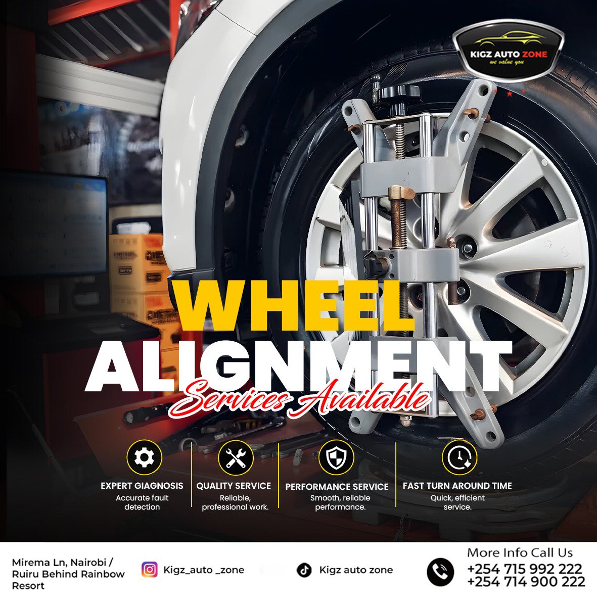 KigzAutoZone254's tweet photo. 🚗 Steering pulling or tyres wearing unevenly?
That’s a wheel alignment issue and it only gets worse if ignored.
🔗 Follow @KigzAutoZone254 for real work & clean results
📞0714 900 222 | 0715 992 222
📍Mirema Lane,Nairobi
📌Link in bio
#WheelAlignment #CarCare #AutoRepair https://t.co/yeat2LsNfH
