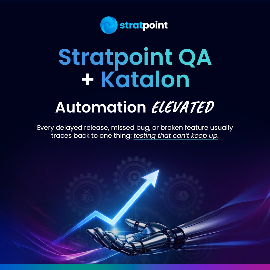 stratpoint's tweet photo. Stratpoint + Katalon = smarter, scalable, AI-powered QA. From low-code automation to self-healing scripts, we help teams build software faster and with confidence.

🔗 https://t.co/twlRxckj5u https://t.co/3BTNQ7ipNs