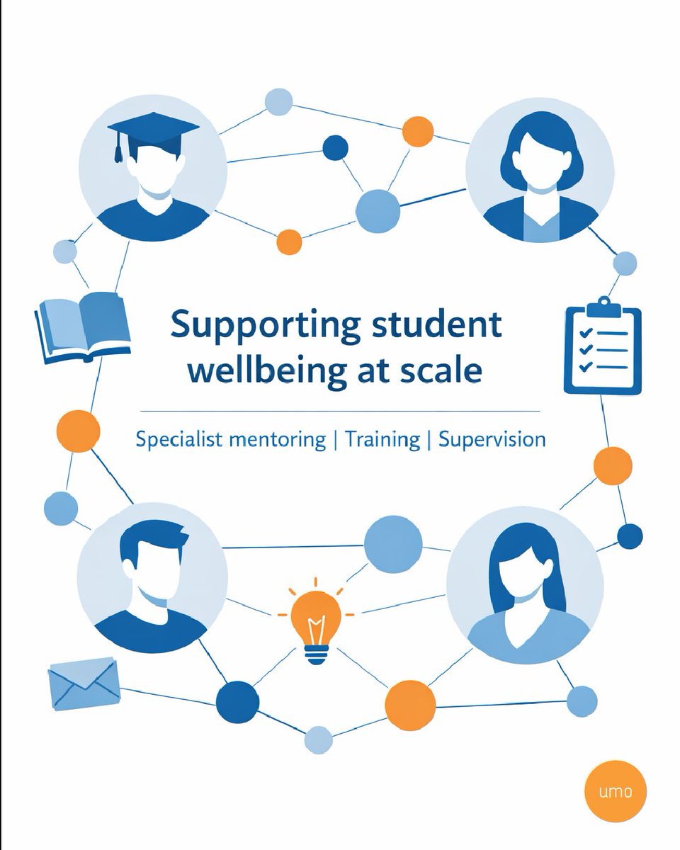 umo_uk's tweet image. Demand for student mental health support continues to rise across HE.

UMO supports universities with:
• Specialist mentoring
• Staff supervision
• Training

Focused on continuity, engagement, and wellbeing.

#HigherEd #StudentWellbeing #MentalHealth