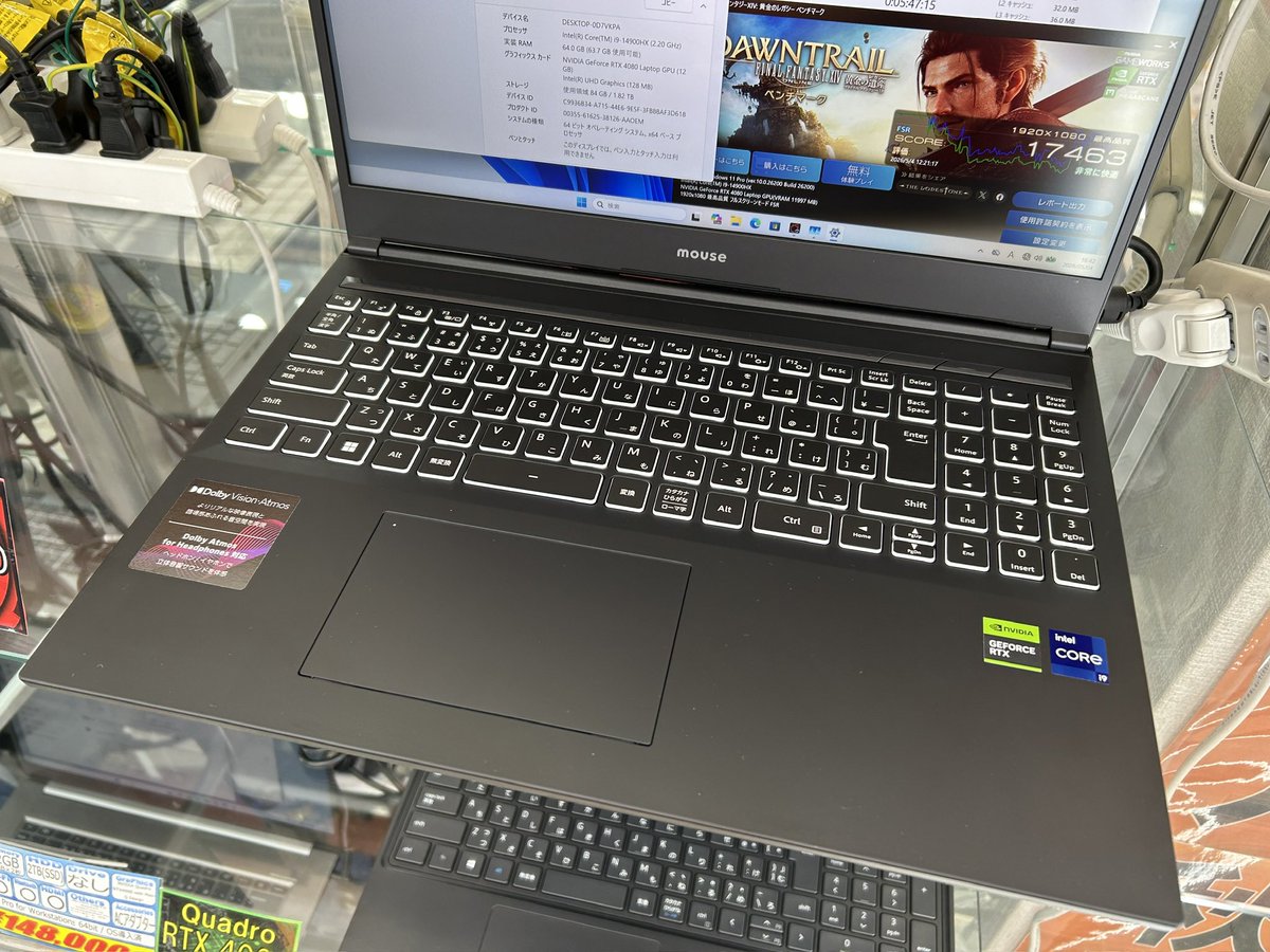 PCcomfullAKB4's tweet photo. GWのゲーミングノート入荷!
2024年のG-Tuneフラッグシップモデル!
言わずもがなの超高性能CPU✨
GeForce RTX 4080(12GB)は、デスク用RTX 3080に匹敵!!
現行ゲームの動作、高リフレッシュレートでのFPS!
高解像度の動画や画像の編集にも!!
展示品限り!
#mousecomputer #gtune #rtx4080 https://t.co/6i8sZTryH2