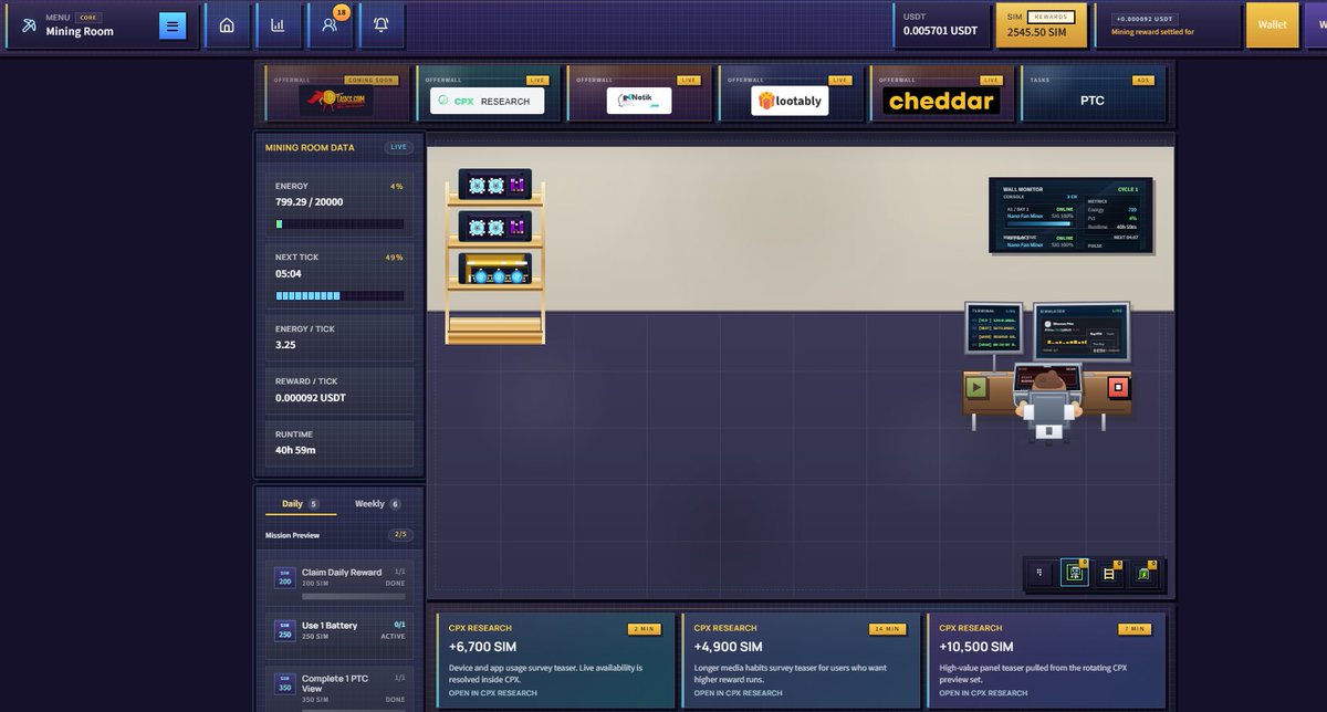 Woombas's tweet photo. Mining without the electricity bill? ⚡️Found a gem: @SimBlock_Net. No deposits, no hidden fees. Just build your room, upgrade miners, and stack $SIM.Pure F2P progression. Start your farm here: 

https://t.co/PFZDTGgSqY 

#SimBlock #FreeToPlay #CryptoMining #P2E https://t.co/Np1y3Y6FsO