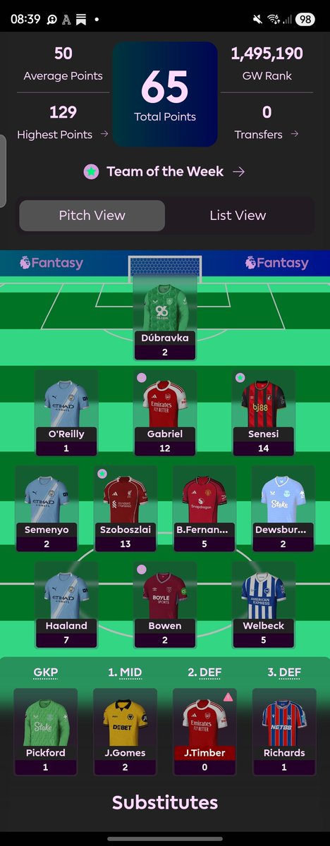 PaulatThePanel's tweet image. Not a bad GW considering- #fantasyfootball