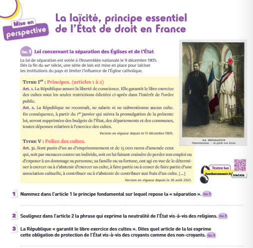 FuronChristoph1's tweet photo. Cette collègue est soit malhonnête, soit incompétente, soit les deux.
1. Aucun manuel n'est validé par l'EN.
2. La laïcité n'est ni islamophobe, ni raciste. Une prof d'EMC ne peut pas affirmer ça.
3. Voici la double page suivante de ce cahier d'activités : https://t.co/N9eCUfDMX7 https://t.co/HjjJ4lIMCN