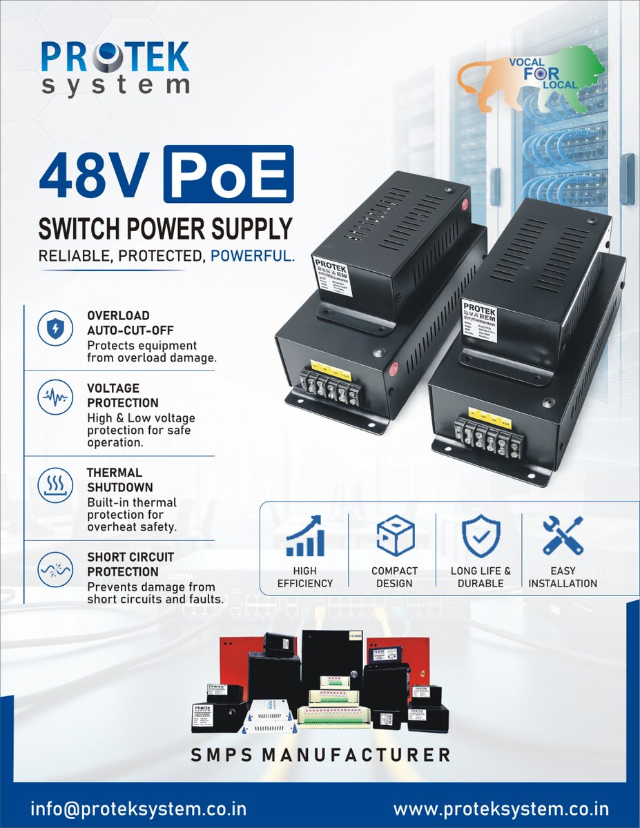 48V, PoE Switch Power Supply.