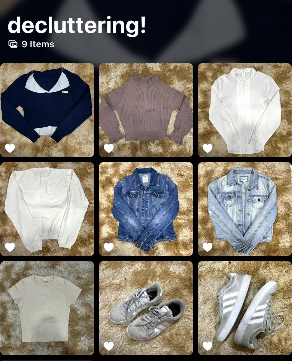 thriftlab's tweet photo. wts lfb ph — thread of preloved clothes

— all are gently used and in mint condi
— mix of bershka, forever 21, uniqlo, adidas, shopee, ukay
— also open for take all for ₱1,000
— more details below!

tags: denim jacket knitted sweater skirt lonv sleeve sale selling shoes 5.5 https://t.co/BS8HYTZqZU