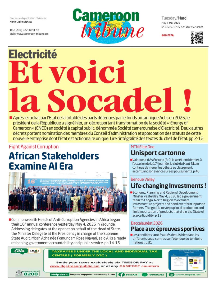 Cameroon Tribune tweet media