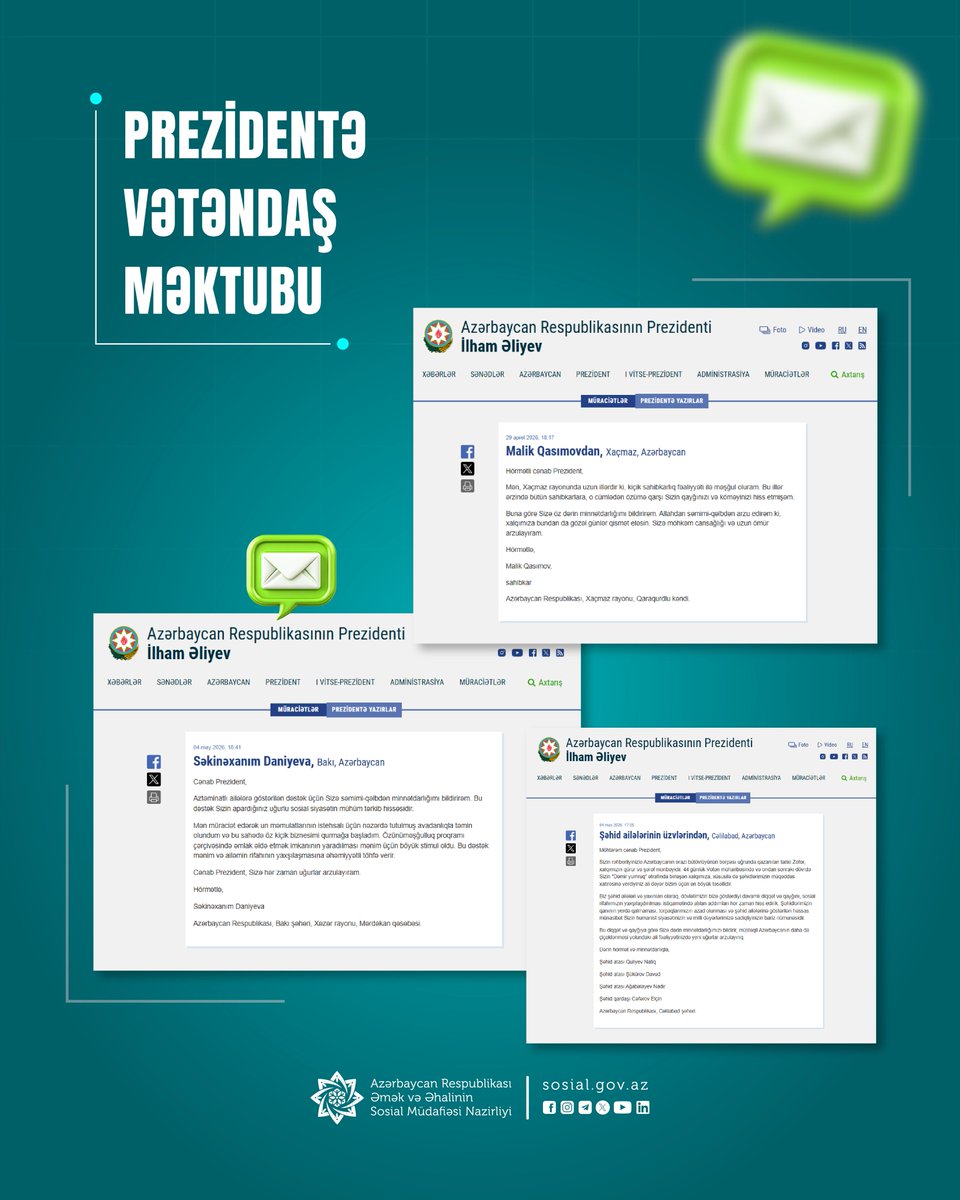 Əmək və Əhalinin Sosial Müdafiəsi Nazirliyi tweet media