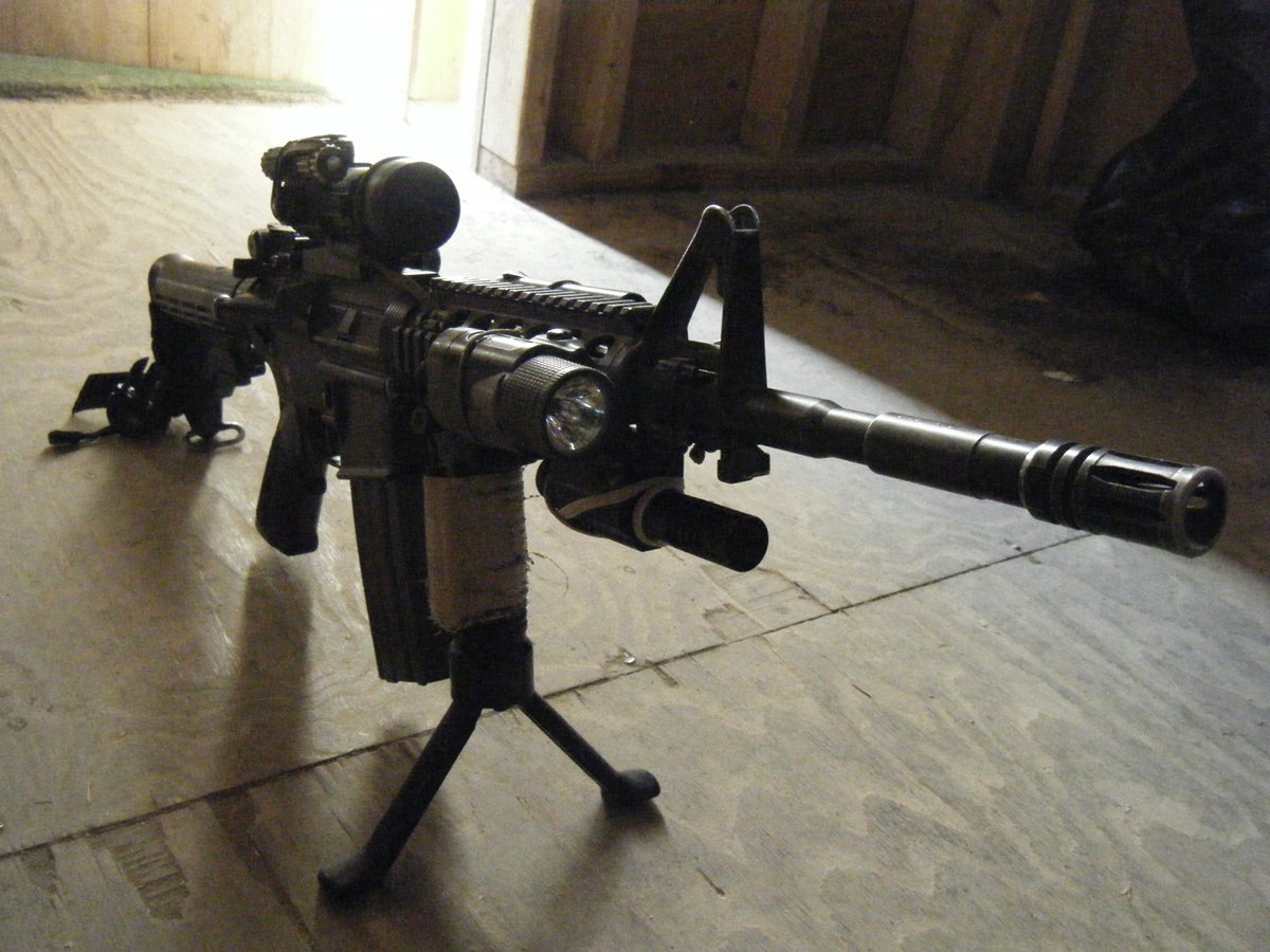 Nivonis's tweet photo. @bstategames I still can't make my deployment weapon build in EFT because yall havent added the most high speed foregrip known to warfare.

Where's my gangstapod?!?!?!?!?!? https://t.co/QwRXl0AhZ2