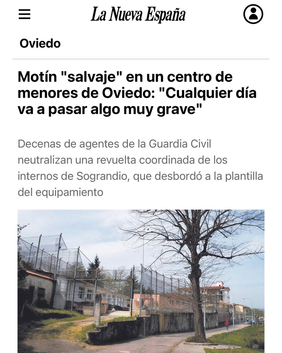 VOX advirtió que el centro de menores de Sograndio era un polvorín que iba a estallar.

Los continuos avisos de los vigilantes y educadores sociales han sido ignorados por el Gobierno de Barbón. 

La conflictividad, motines y fugas en el centro son constantes.

¡Soluciones ya!
