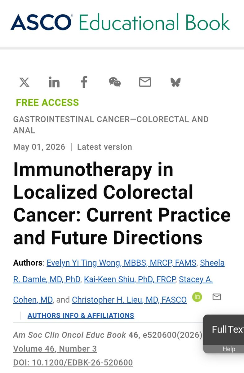 Immunotherapy in Localized Colorectal Cancer: Current Practice and Future Directions

MMR/MSI status should be known before treatment decisions are made in every patient with localized CRC.

For MSI-H/dMMR colon cancer, the key question is now shifting from “should we use