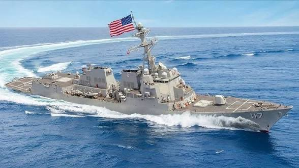 jacksonhinkle's tweet photo. 🇺🇸🇮🇷Two U.S. Navy destroyers were targeted by Iranian small boats, drones, and missiles while transiting the Strait of Hormuz earlier today. - CBS News. https://t.co/Cr9tWiqPpU
