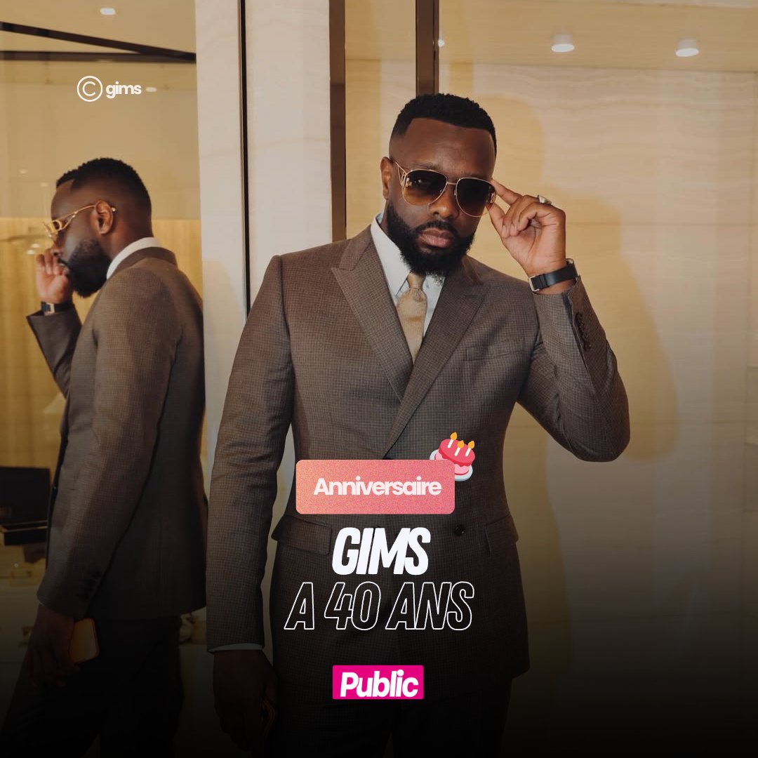 InsidePublic's tweet image. Un joyeux anniversaire à #gims qui fête aujourd'hui ses 40 ans 🎂

#people #newspeople #actupeople #public #gossip