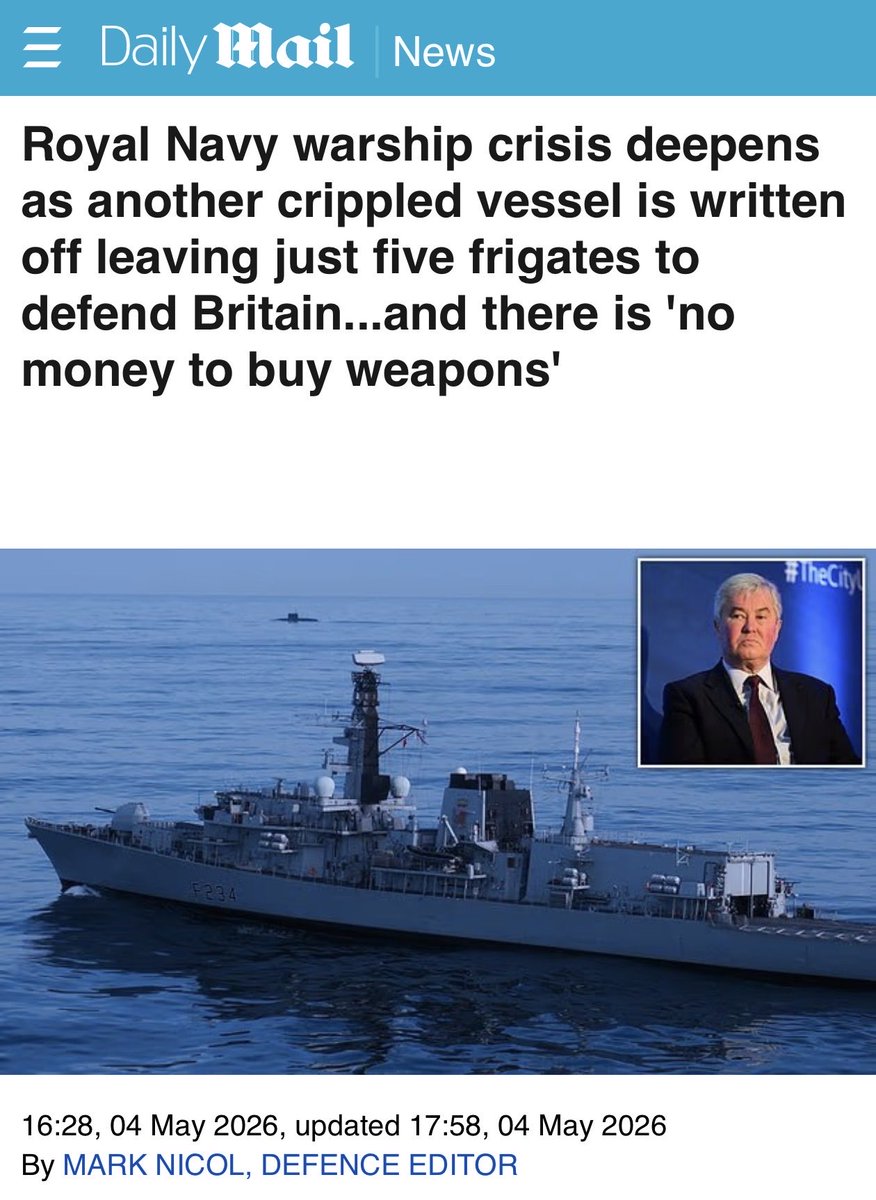 The Decline of the Royal Navy – 1998 to May 2026

Views my own, corrections and comments welcome

Draft in haste - I’m at New Statesman event, listening to the great and the good talk “defence” 

For those attending - I was the guy in the corner typing away 🕵️‍♂️

1/25
The Royal