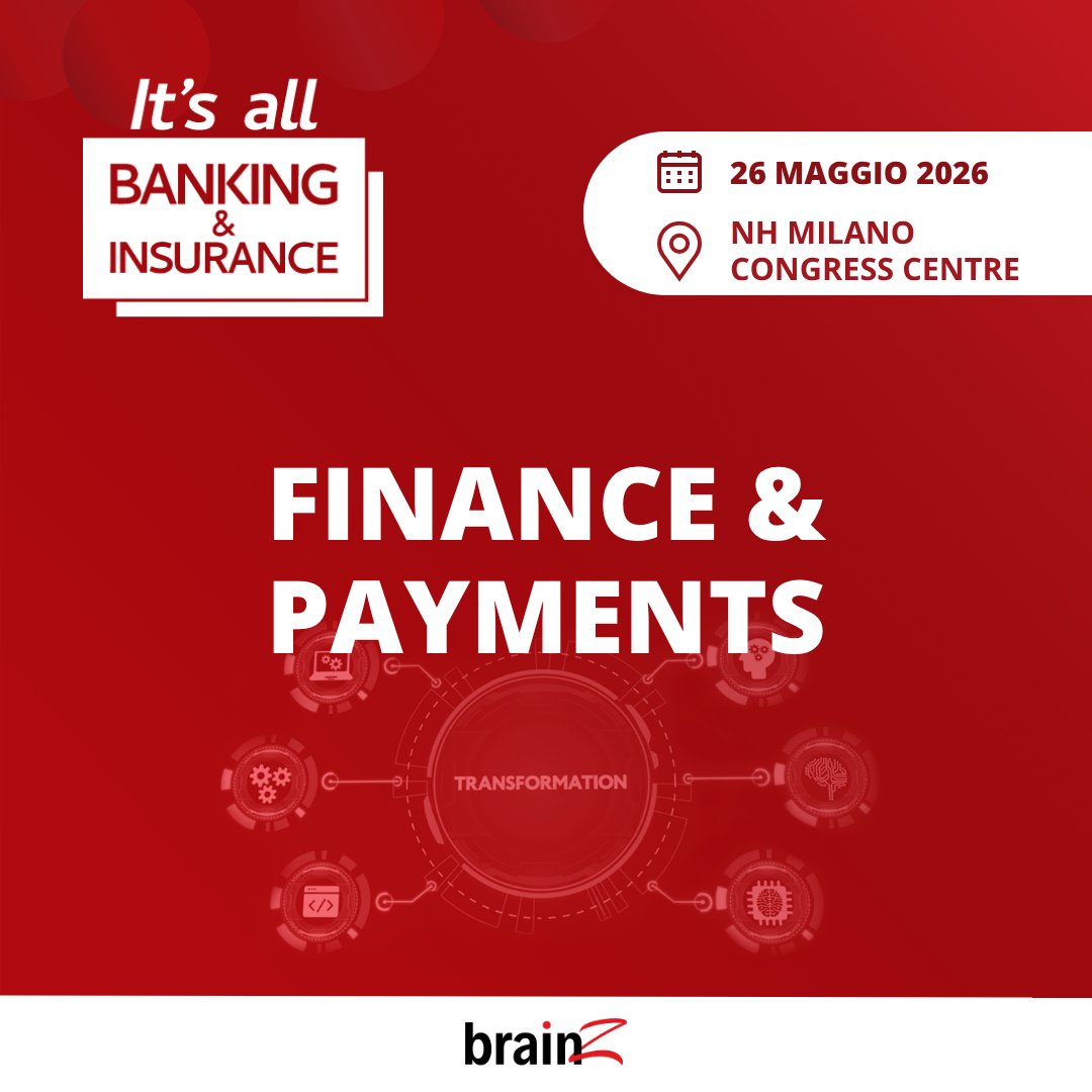 brainz_italy's tweet photo. #ITSALLBANKINGINSURANCE 26 MAGGIO Il futuro della finanza bancaria passa da innovazione, efficienza e nuove logiche di gestione dei pagamenti.💡 Un’occasione per confrontarsi su come evolvere il ruolo del CFO. https://t.co/ouCjv86jRj https://t.co/9hbrV6FgQr