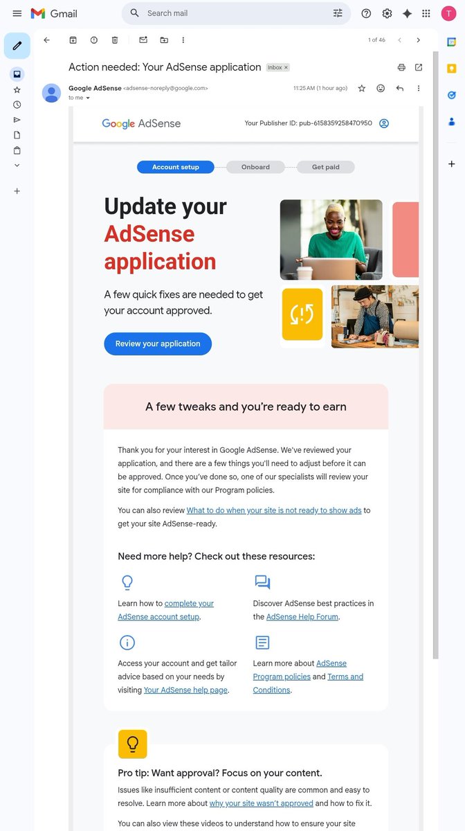 RazaYTA's tweet photo. @TeamYouTube 
4th AdSense rejection in 5 weeks.
You say “something is wrong” — but WHAT exactly?

Flagging “duplicate account” when I never made one (applied via YouTube Studio).

How am I supposed to fix an issue you won’t explain? https://t.co/zV0KgxnuIY