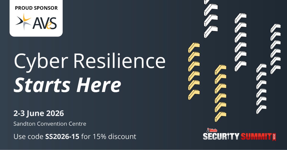 AVeSCyber's tweet photo. Cyber threats aren’t slowing down—neither should your strategy. Join Africa’s leading cyber security event &amp; stay ahead. Save 15% on your ITWeb Security Summit ticket: https://t.co/mWEzRWEhxW  Code: SS2026-15 #AVeSCyberSecurity #ITWeb #SecuritySummit https://t.co/t2JHYNENTl