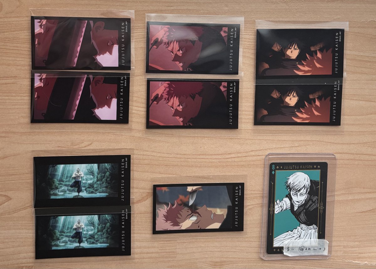 zn____o's tweet photo. 【交換 譲渡】呪術廻戦 死滅回游 TOHO トレーディング ミニカード vol.1

譲）画像
求）定価+送料 > 直哉(3枚目)

絵柄ごとのみ。譲渡の際、1枚目は2枚目(下段なくなり次第上段)同数含めて。
交換+譲渡◎
郵送でのお取引📮

お気軽にお声かけください🙇‍♀️ https://t.co/PebLN0DDyY