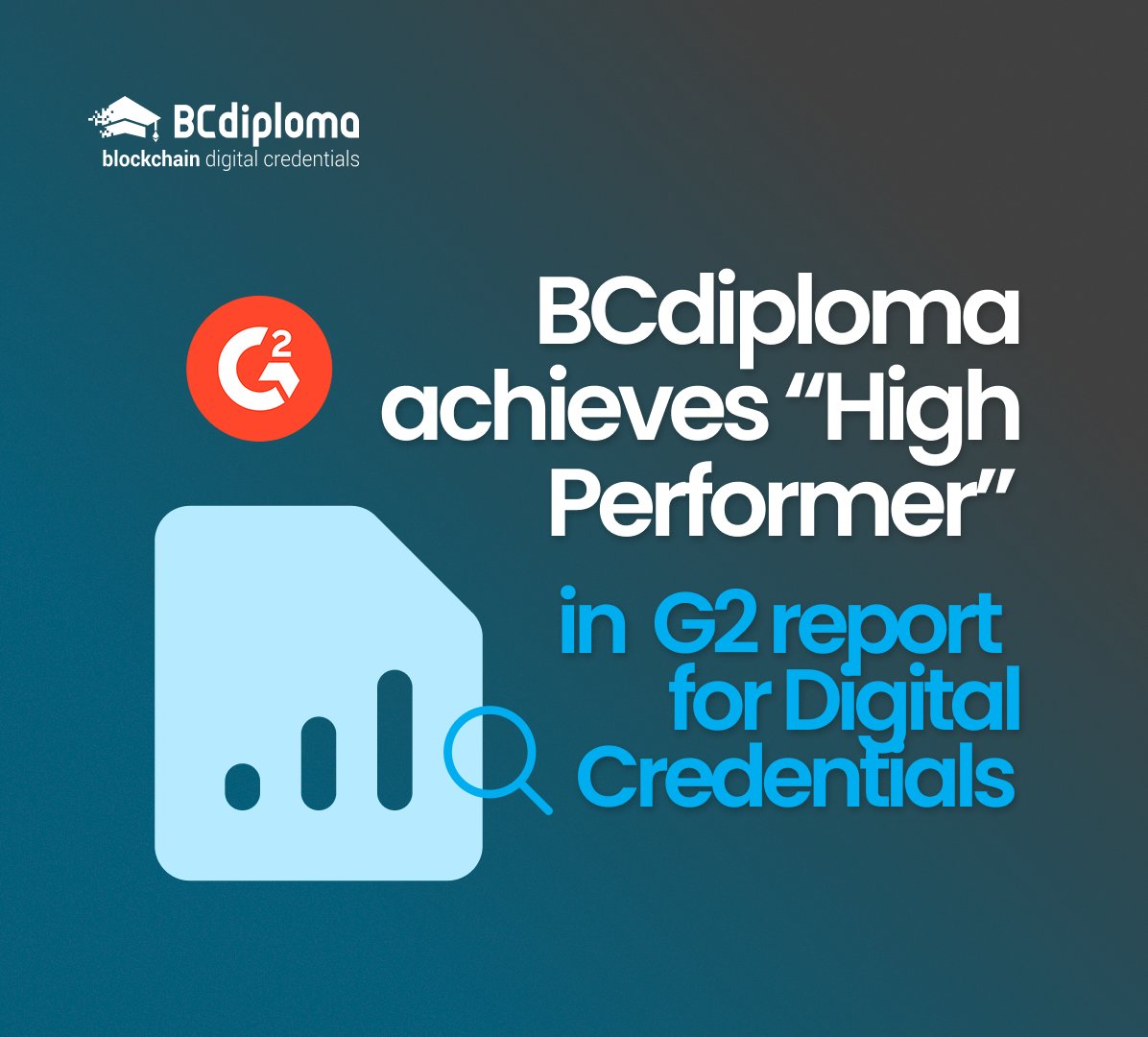 BCDiploma's tweet photo. 🏆 BCdiploma recognized as a High Performer in the G2 Grid® Report – Digital Credential Management (Spring 2026).

A recognition driven by real user reviews, highlighting performance, adoption, and impact.

Full article : https://t.co/eA5ajZBuG1

Thanks to our community 🙌 https://t.co/FE3oN8M57D