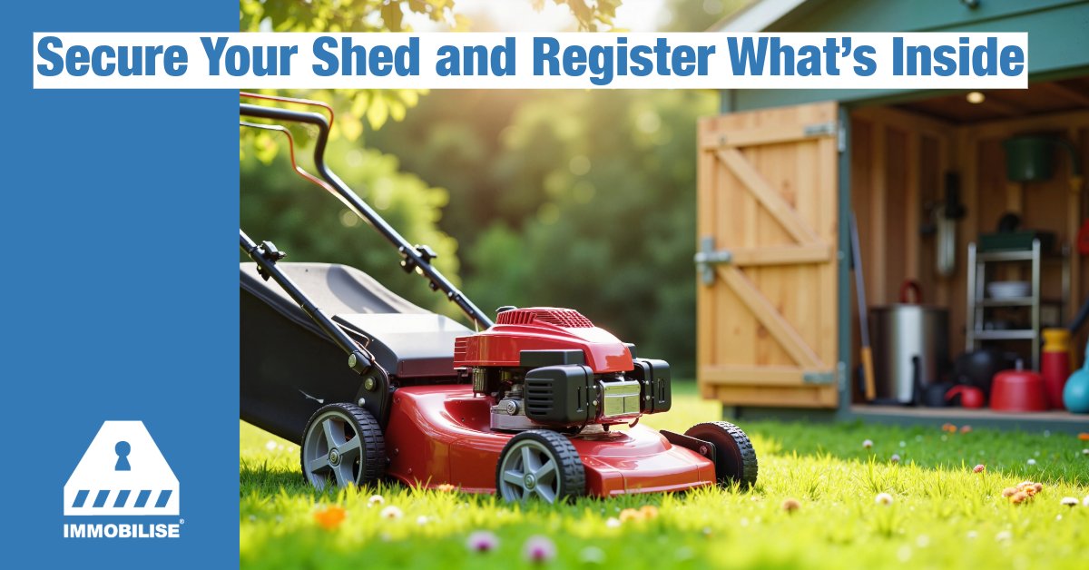 ImmobiliseCrime's tweet photo. Sheds often store valuable tools, bikes and garden gear, but without proof of ownership, police may not be able to return recovered items if stolen. Protect yours by noting serial numbers, taking photos and registering for free at https://t.co/D68uEmjDIm.
#Immobilise #ShedTheft https://t.co/AJUr0xXhla