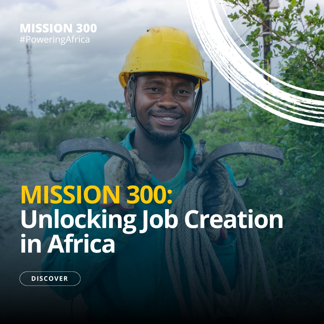 WorldBankGroup's tweet photo. Frequent blackouts can reduce employment by 5–14 percentage points across parts of Africa. That’s thousands of jobs lost because the power goes out.

#Mission300 is helping countries expand access to reliable, affordable electricity, strengthen utilities, and attract private investment – turning energy access into real job opportunities.

Explore our immersive story to see how: https://t.co/EBY2bpPXRW