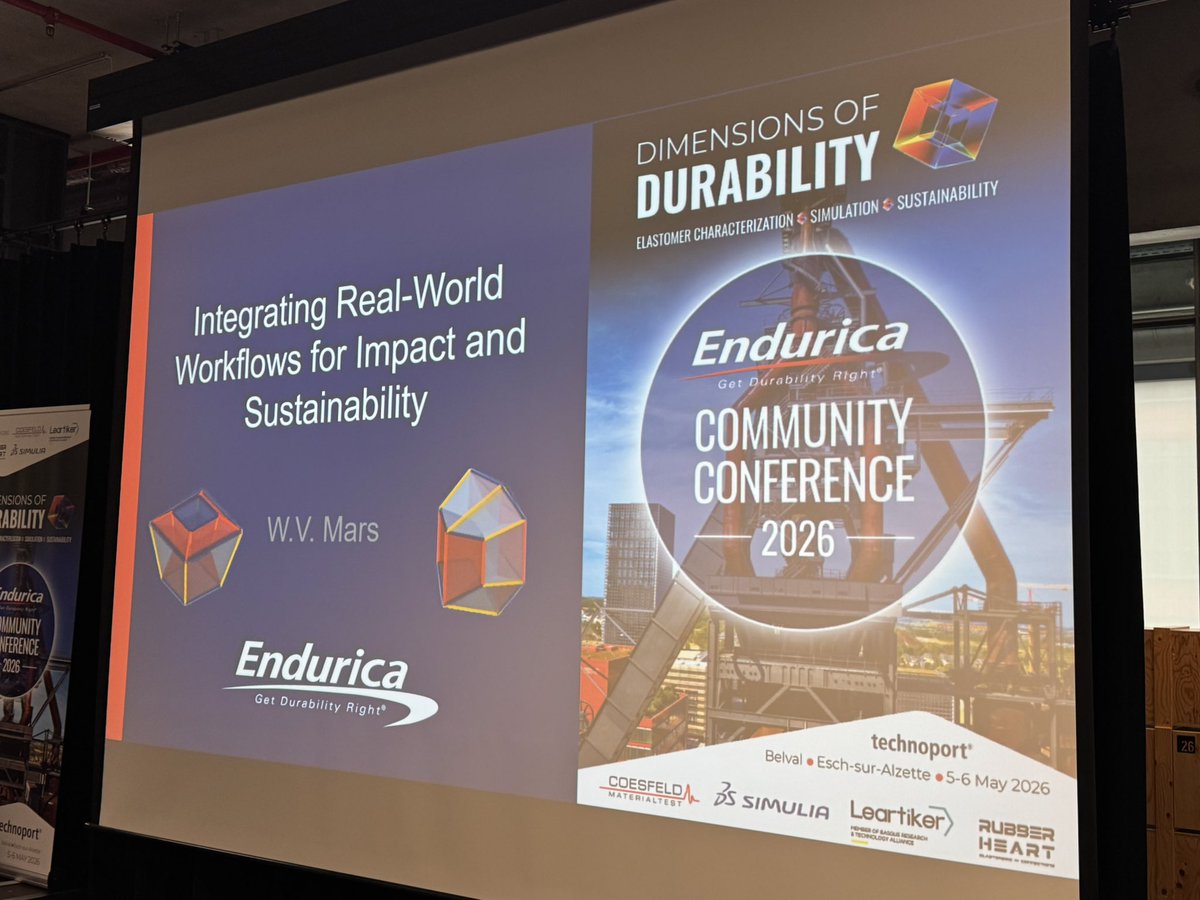therubberheart's tweet photo. Endurica’s Dimensions of Durability has begun here in Luxembourg 🇱🇺 

#RubberIndustry #GetDurabilityRight https://t.co/o9CYlgkpUu