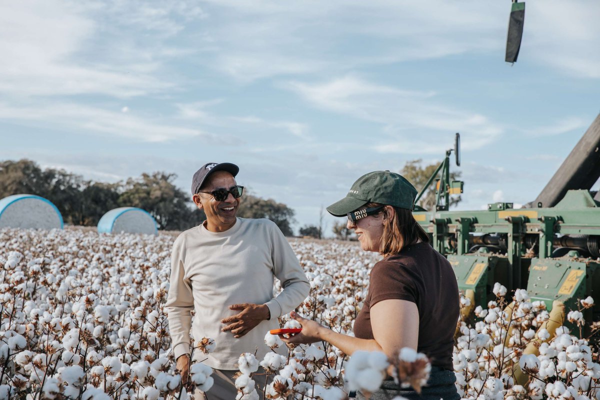 CottonAustralia's tweet photo. Last week, 50 delegates from global fashion brands headed to the Namoi Valley to experience Australian cotton where it all begins. Farms, a gin, research, innovation and the people behind the fibre — Camp Cotton 2026 was unforgettable. 🌱👌 #AustralianCotton #PaddockToProduct https://t.co/Cwy9sKzqPy