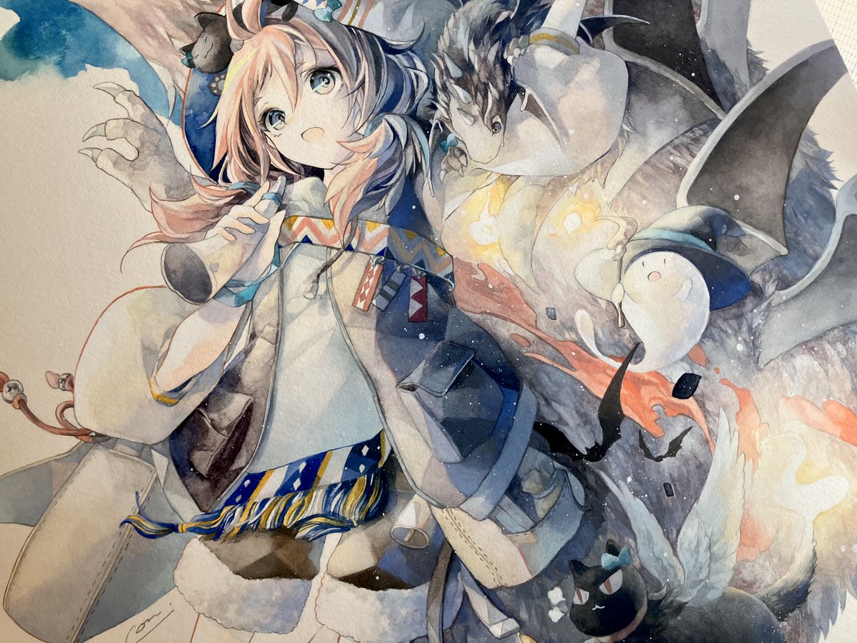 慈雨 Aラインカットソー 水彩画 ゴールデンウィークSNS展覧会2026 水彩色鉛筆とかアクリルガッシュとか