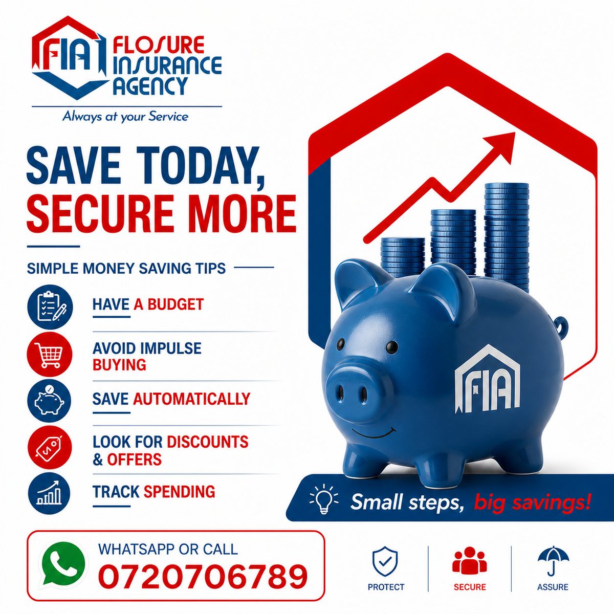 flosureagency's tweet image. Small habits make a big difference. Start with a budget, stay disciplined, and watch your savings grow.
Let us help you protect what you’re building.
WhatsApp or Call 0720706789
#MoneyTips #SmartSaving #FinancialFreedom #FlosureInsurance #SaveToday