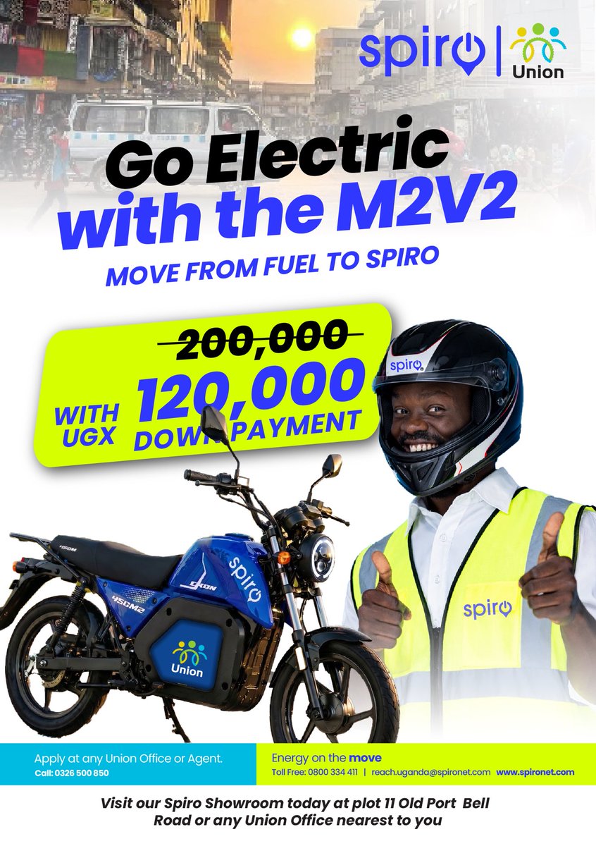 Ashraphrahim's tweet photo. Get yourself a Spiro Bike before the offer ends at only 120k down payment @SpiroUganda https://t.co/KI7rAhm8Of