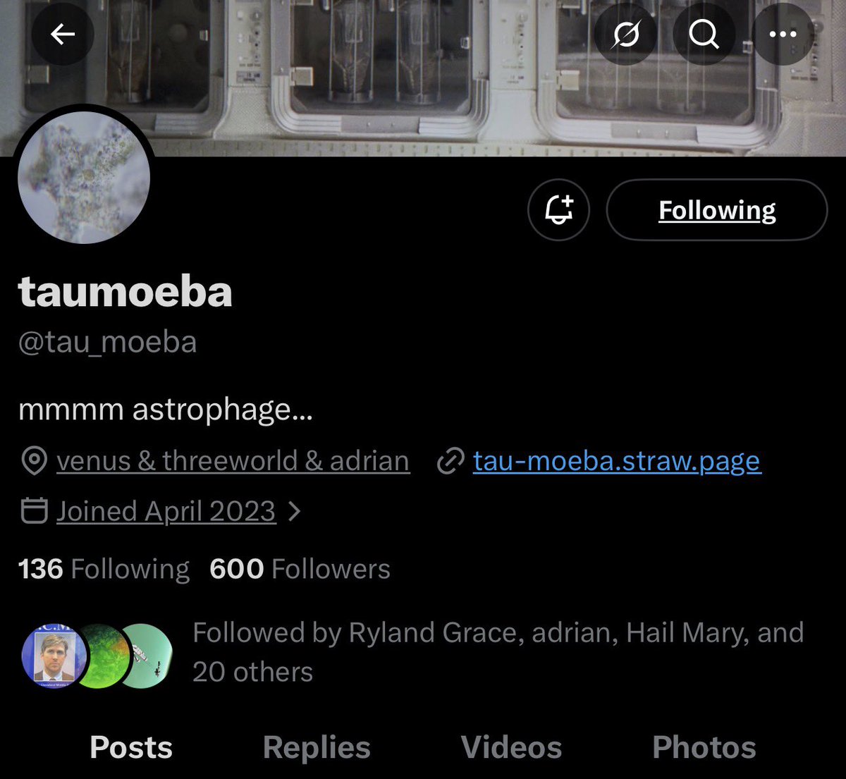 Thread of all the Project Hail Mary rp accounts I could find until now