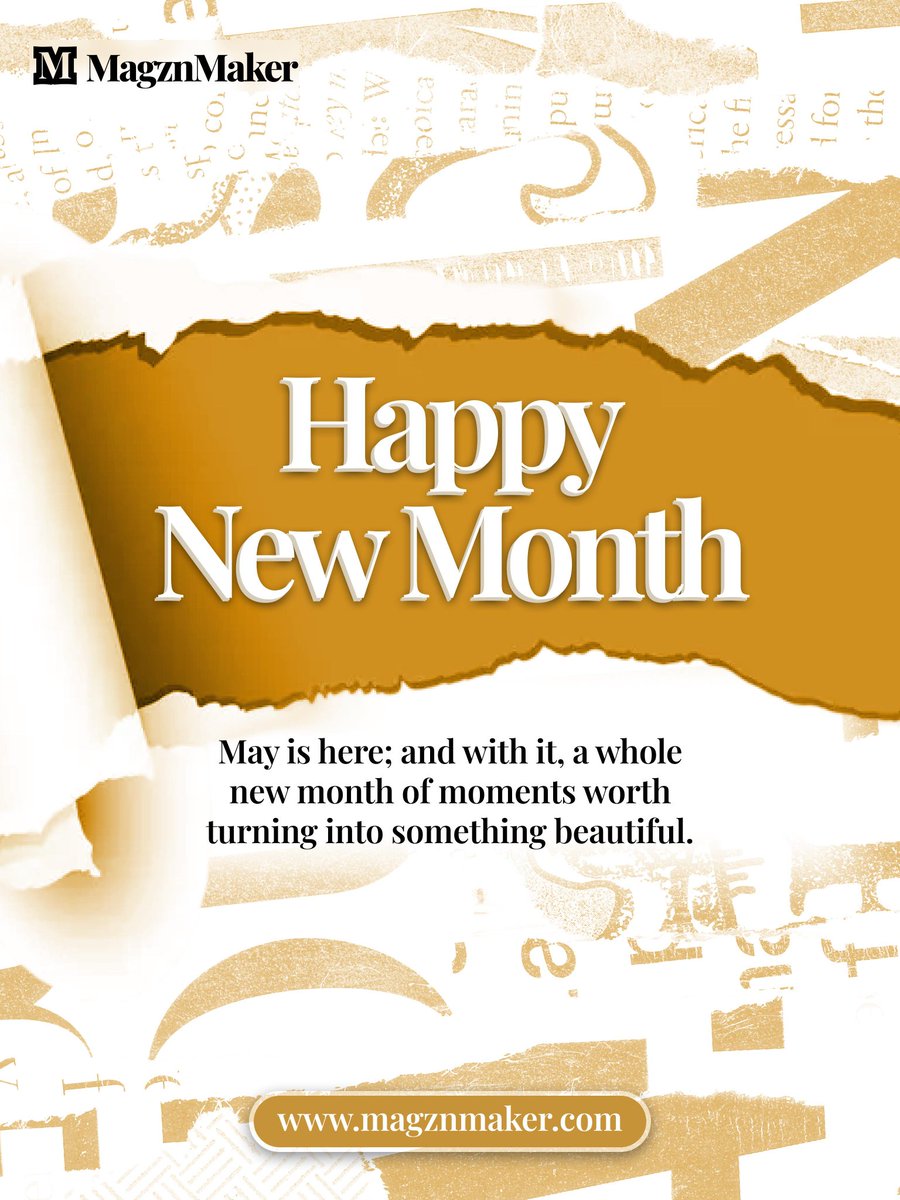 HeadFavourHQ's tweet photo. It's another new chapter to start things afresh and make moments worth a lifetime. 
Magznmaker is here to help you structure and preserve those moments. 

Happy New Moments! 🎉
Let's get the month started. 

Go to https://t.co/mOnyFfxq6X to create any magazine of your choice. https://t.co/5TSOXsacsH