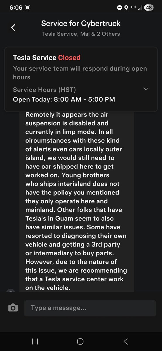 dwilson60's tweet photo. @ATLiebl @brandenflasch @cybrtrkguy Latest from service in Hawaii. I really appreciate you checking into this 🙏 https://t.co/NqWB9pCJlU