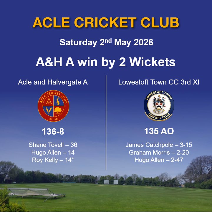 Acle & Halvergate Cricket Club tweet media