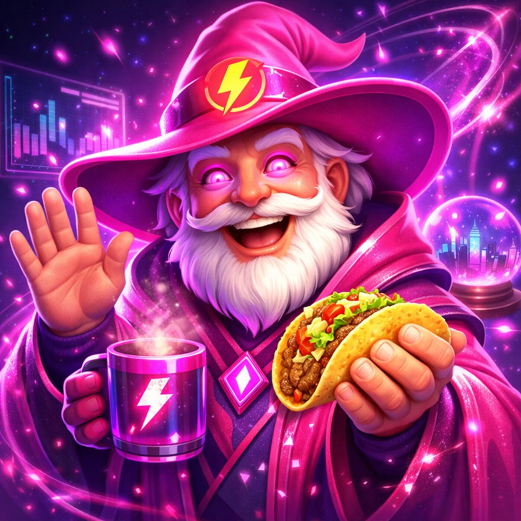prognossi's tweet image. GM fam 🌮✨
It’s Tuesday — tacos in one hand, spells in the other. Pink Wizard casting bullish vibes all over the timeline 💗🧙‍♂️
$AMP energy rising, no fear, just flavor + magic.
Stay spicy. Stay enchanted. 🚀#AMP @ampdotxyz