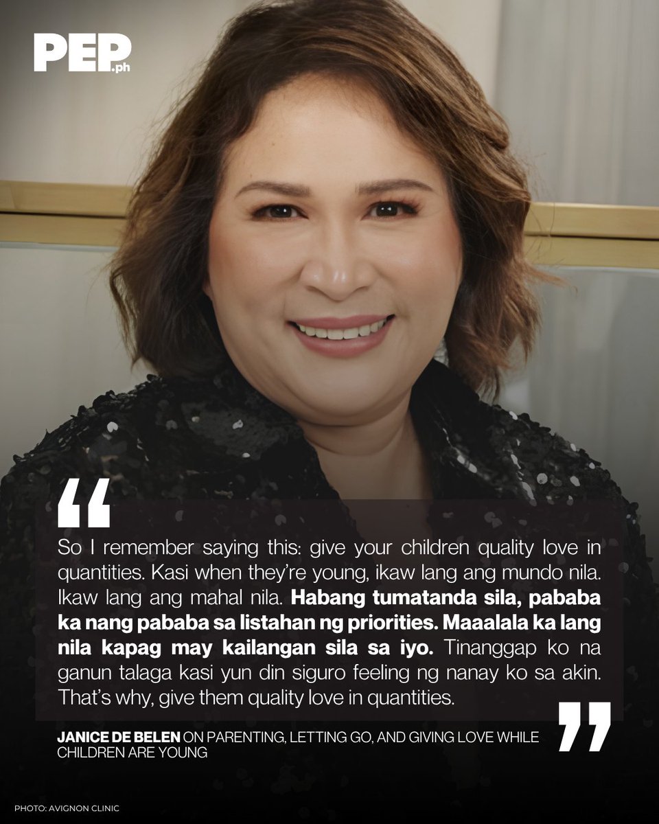 PEPalerts's tweet photo. Janice de Belen shares a heartfelt truth about motherhood—children may grow up and build lives of their own, but the love you give them early on stays.

Read: https://t.co/JQQbrkkHHP https://t.co/AgQ9iKEury