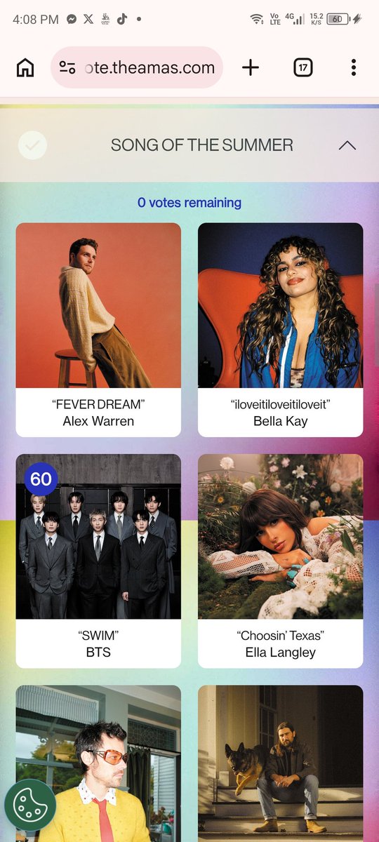 jxssxthvjk04_'s tweet photo. nakapag vote na gamit lahat ng account.
vote na army!!💜 https://t.co/ybGwamxwQC