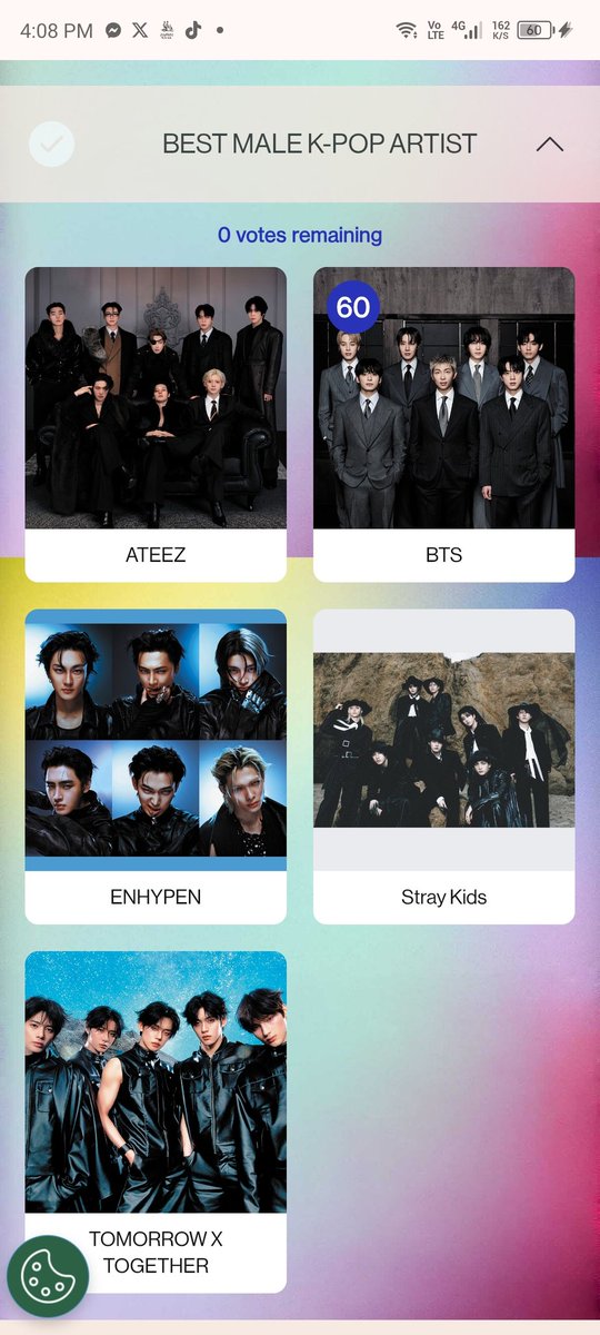 jxssxthvjk04_'s tweet photo. nakapag vote na gamit lahat ng account.
vote na army!!💜 https://t.co/ybGwamxwQC