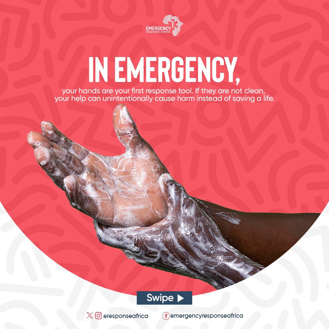 EResponseAfrica's tweet image. In emergencies, you want to help. But without proper hygiene, that help can become a risk.
Learn the right way to respond. Call/WhatsApp 07014117943
#WorldHandHygieneDay #EmergencyResponse #ERACares