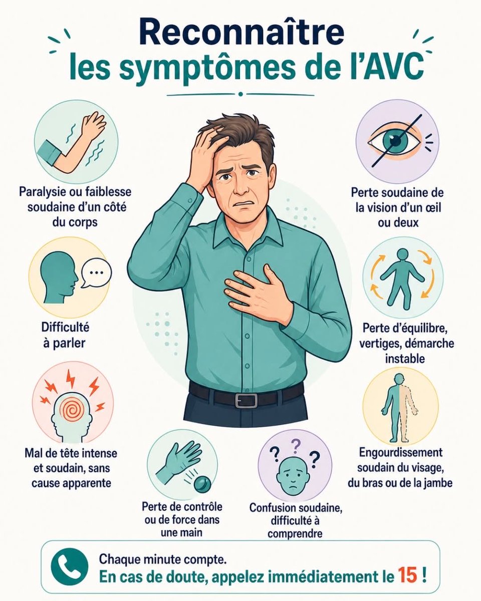 Reconnaître les symptômes de l'AVC