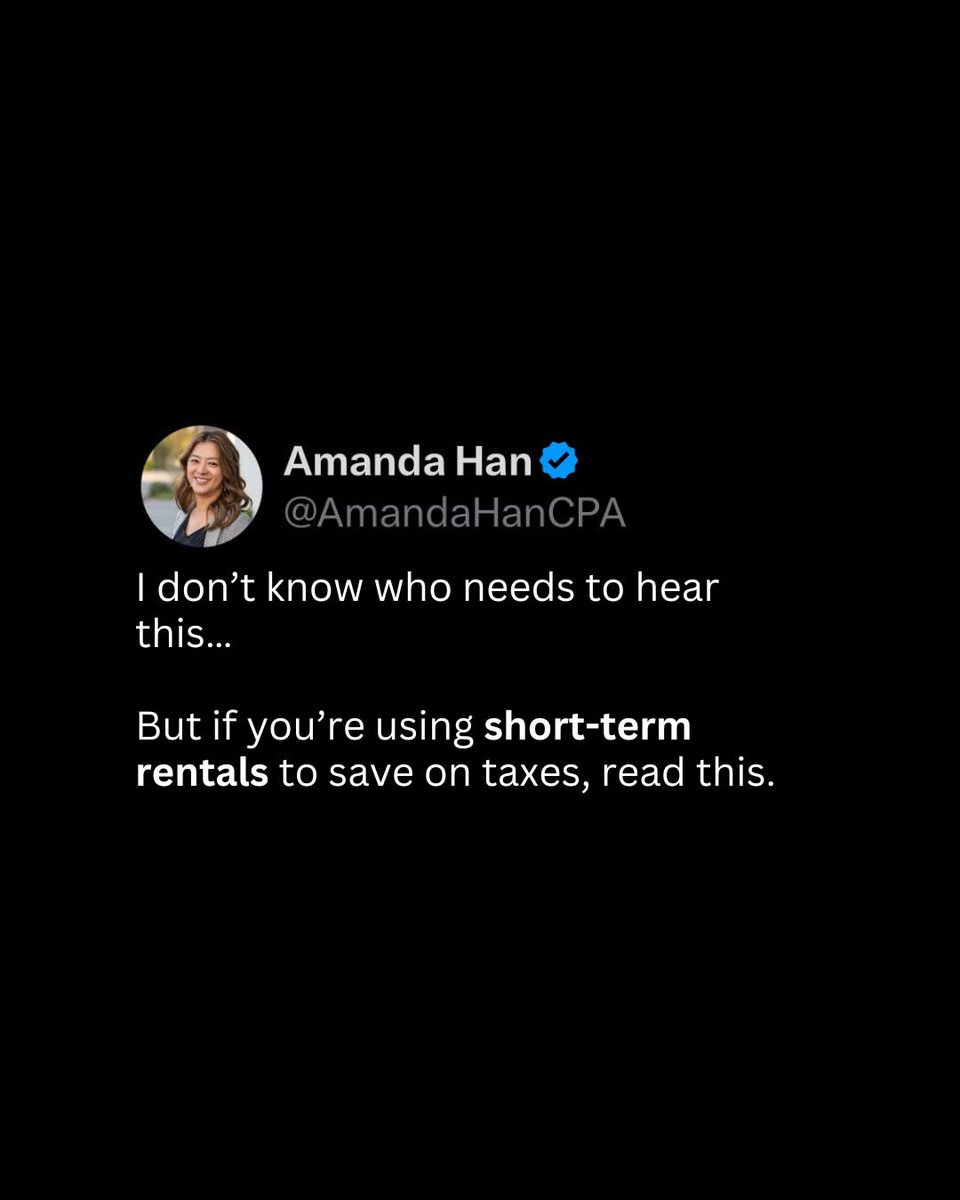 Amanda Han | Real Estate CPA & Tax Strat tweet media