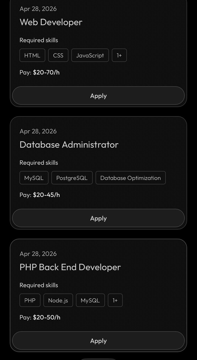 itsBlaire_'s tweet image. There are remote openings for:
• Web Developers
• Database Administrators
• PHP Backend Developers

🌍 International company
💻 Remote work
📸 Proof attached

Comment “DEV” or DM me with your stack + experience.

#RemoteJobs #DevJobs #Webdeveloper #techtwitter #backend