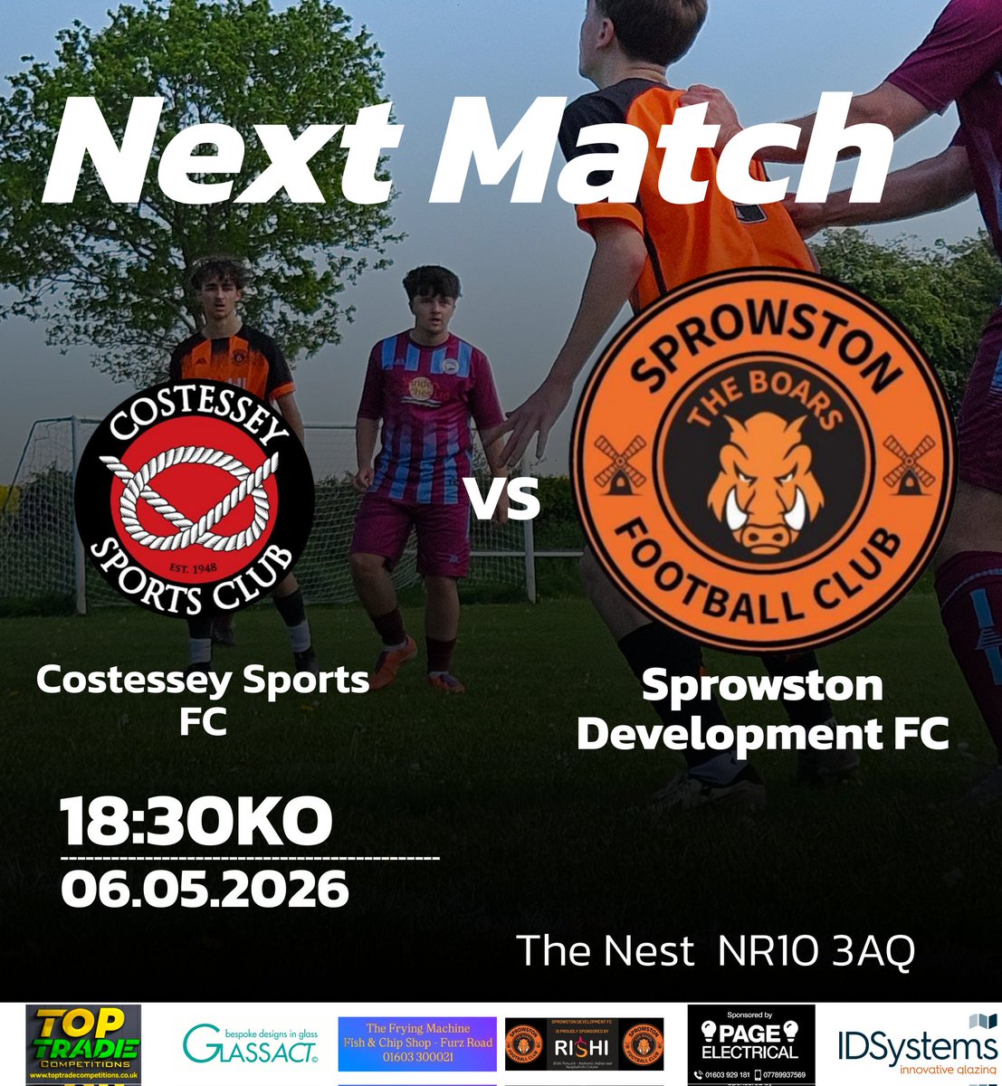 SprowstonDevFC's tweet photo. ⚫️🟠 NEXT UP 🟠⚫️ https://t.co/NtEceZSXgc